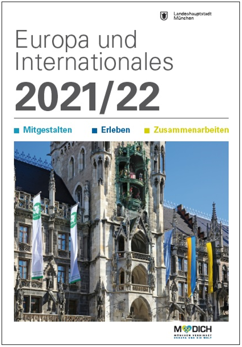 Broschüre „Europa und Internationales 2021/22“ der Landeshauptstadt München