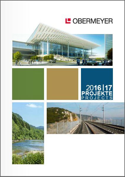 Broschüre von Obermeyer Planen + Beraten GmbH „2016/17 Projekte. Projects“